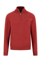 Fynch Hatton Supersoft Quarter Zip Jumper - Garnet Red