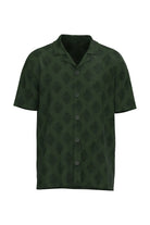 Fynch Hatton Terry Jacquard Polo - Dark Khaki