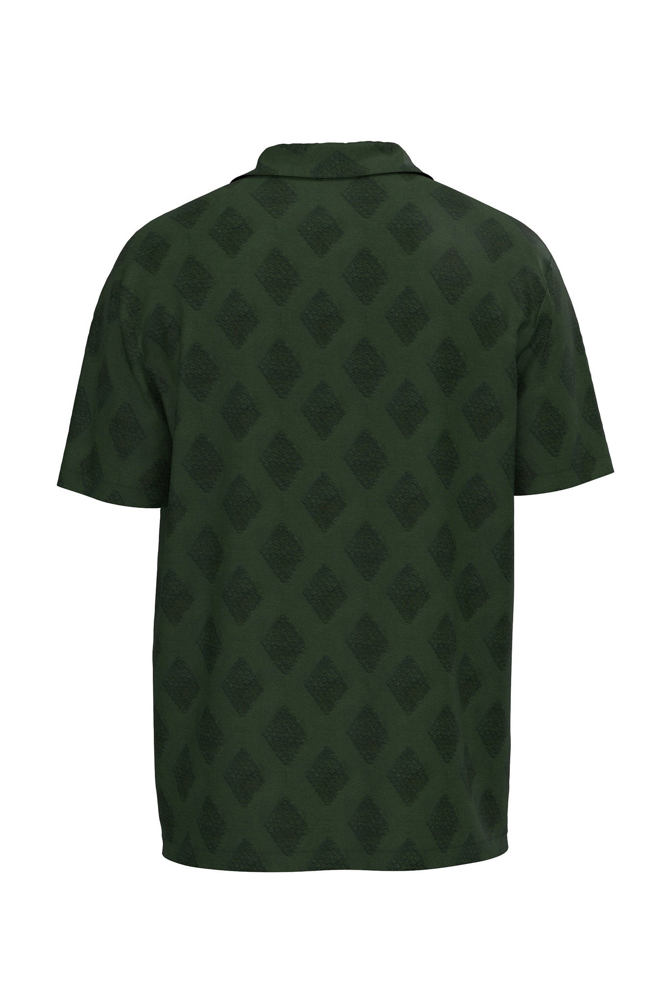 Fynch Hatton Terry Jacquard Polo - Dark Khaki