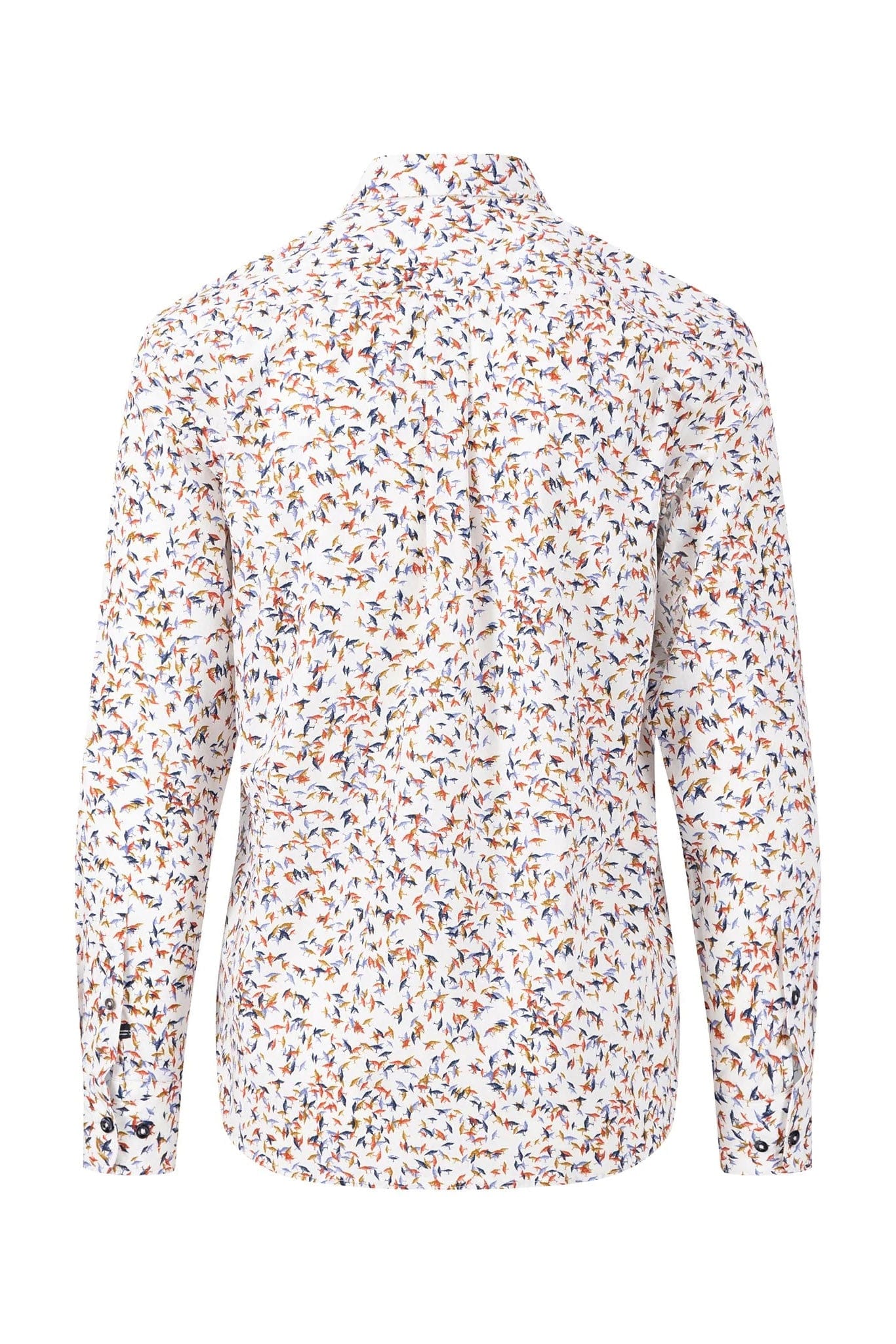 Fynch Hatton Tree Print Cotton Shirt - Orient Red