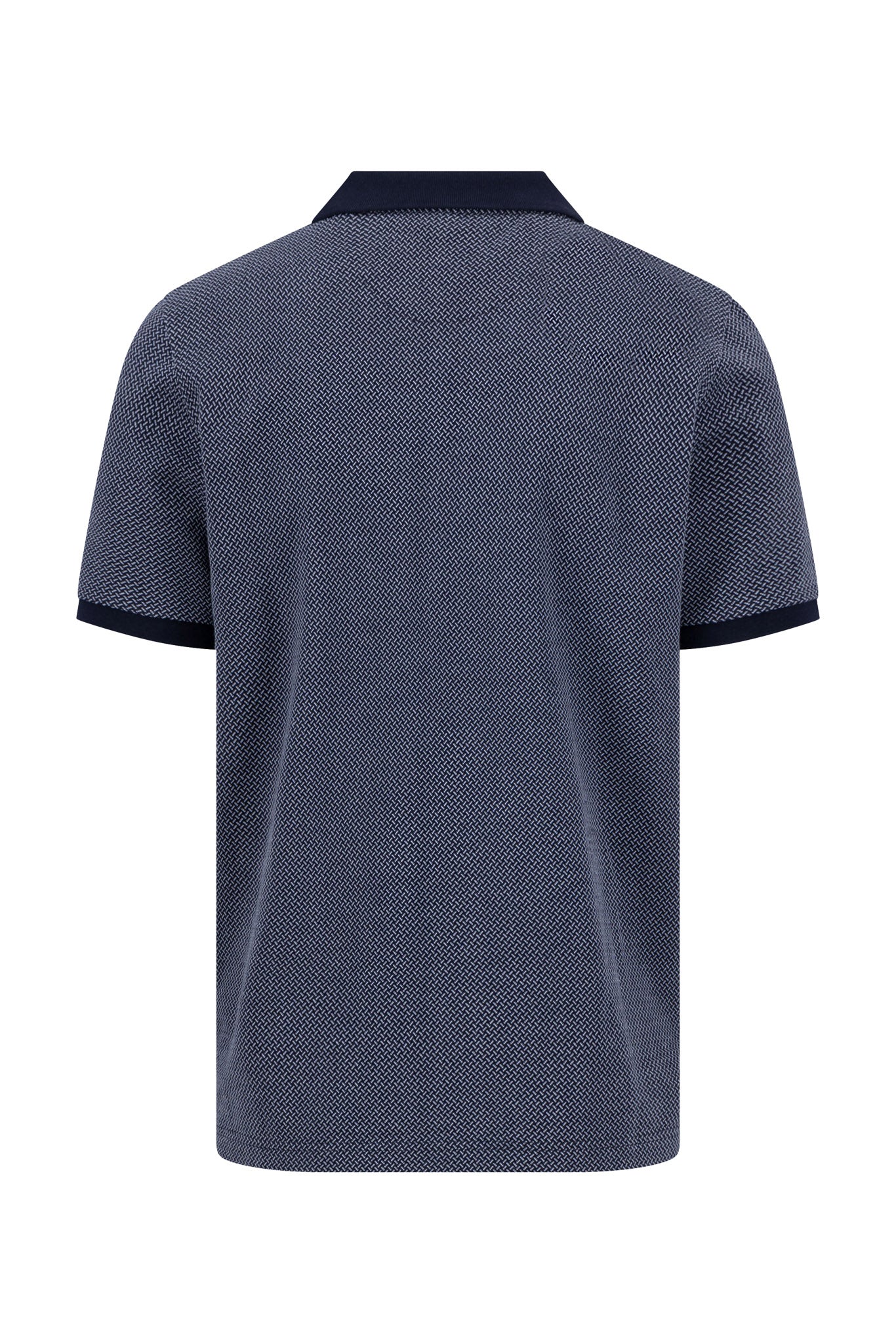 Fynch Hatton Two Tone Mercerised Cotton Polo - Navy