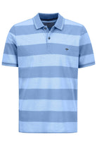 Fynch Hatton Two-Tone Stripe Polo - Light Sky