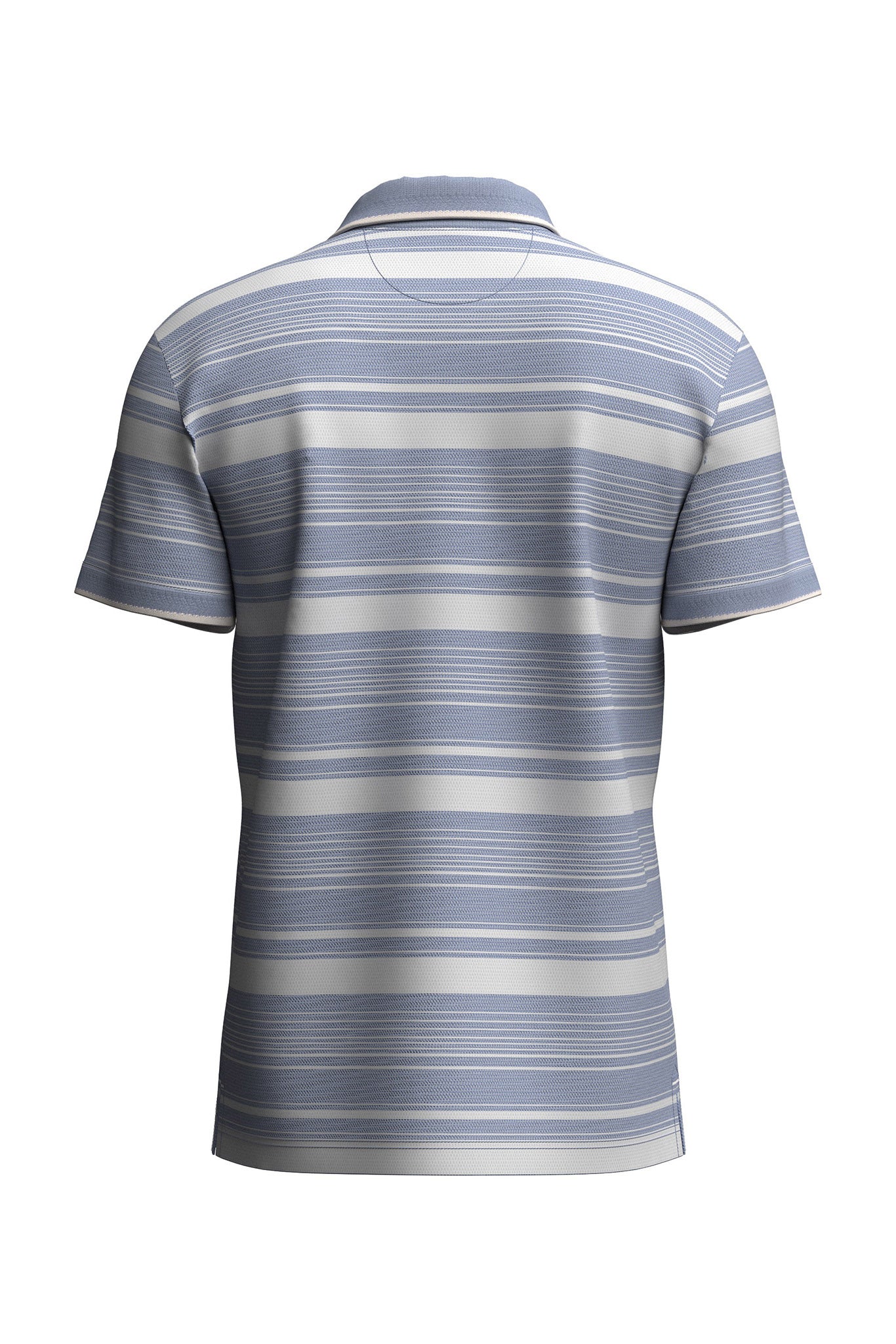 Fynch Hatton Two Tone Stripe Polo - New Breeze