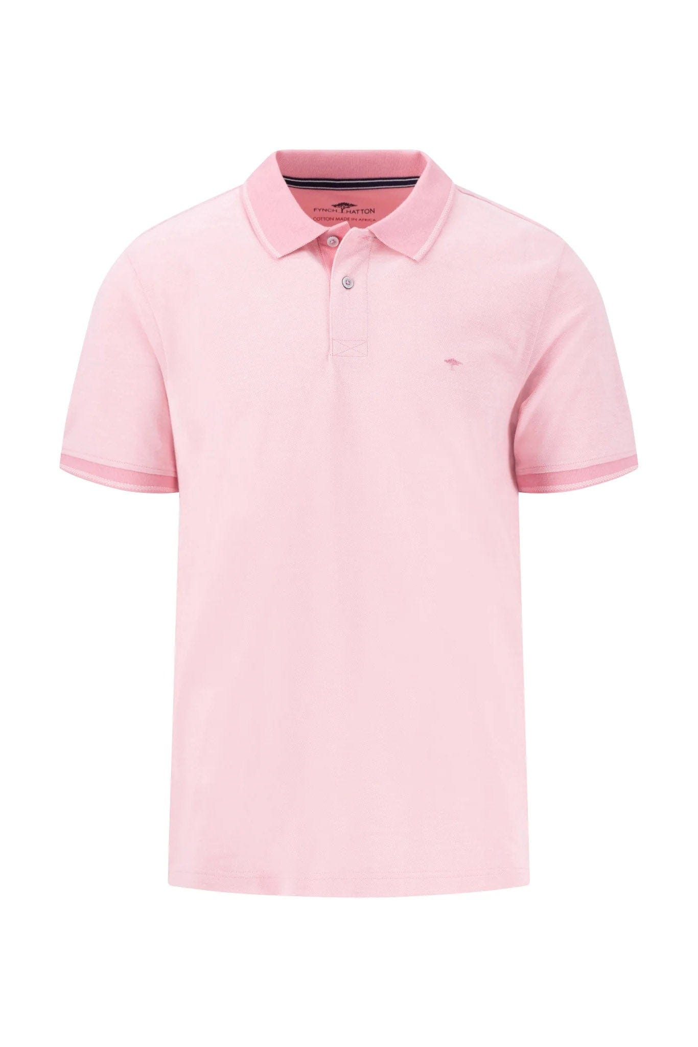 Fynch Hatton Two-Tone Stripe Polo - Peony