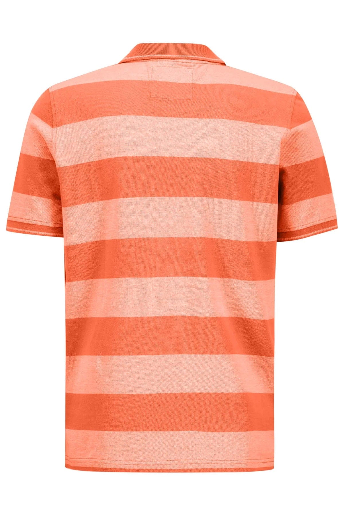 Fynch Hatton Two-Tone Stripe Polo - Tangerine