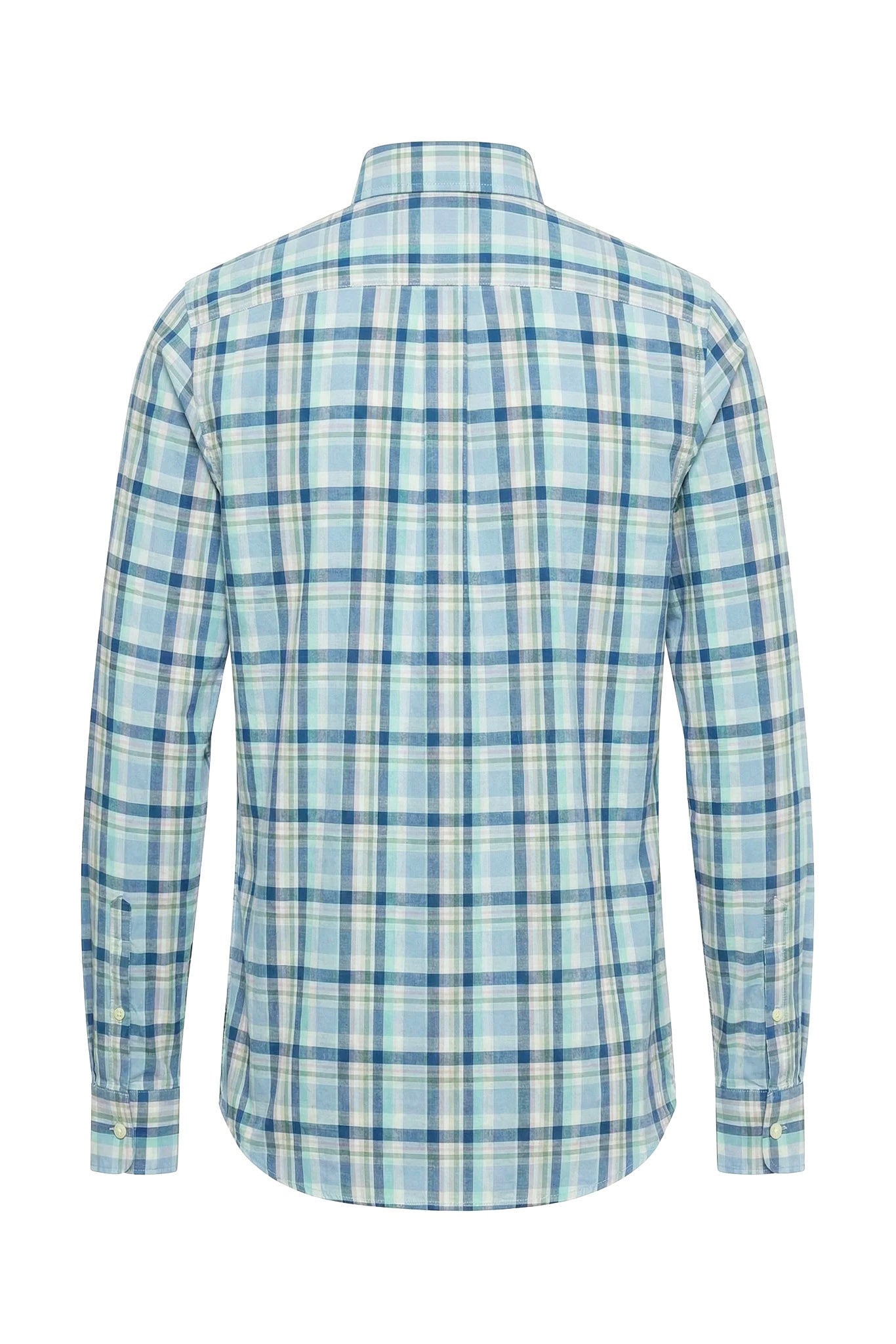Fynch Hatton Washed Oxford Check Shirt - Mint
