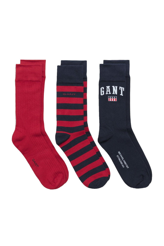 GANT 3 Pack Gift Box Socks - Evening Blue 9960182_433_OS