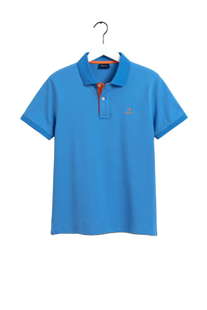 GANT Contrast Collar Polo Shirt - Day Blue