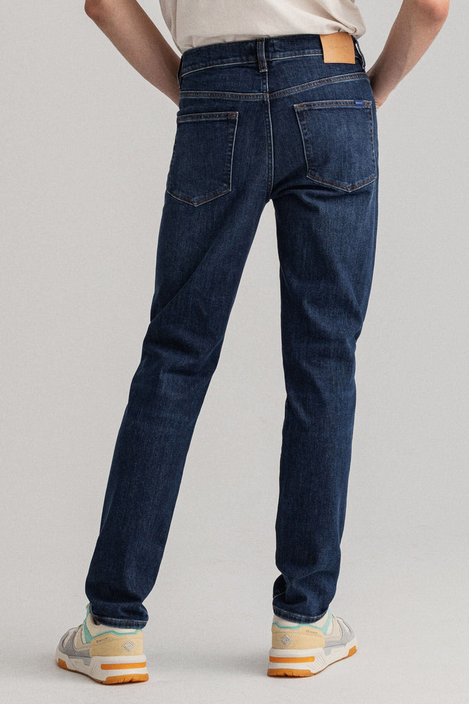 GANT Hayes Slim Fit Jeans - Dark Blue Worn In