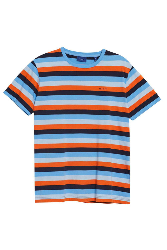 GANT Multi Stripe T-Shirt - Blue/Orange