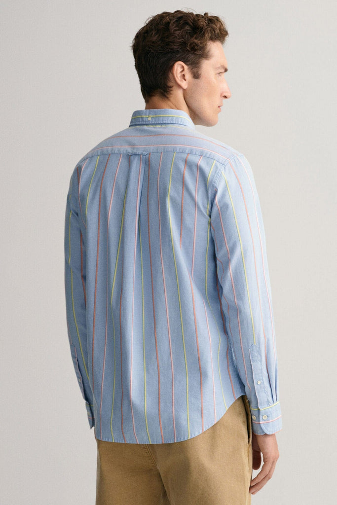 GANT Regular Fit Archive Oxford Stripe Shirt - Capri Blue