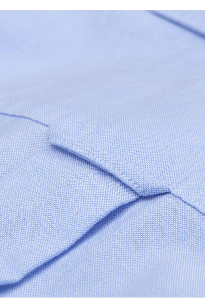 GANT Regular Fit Plain Oxford Shirt - Capri Blue