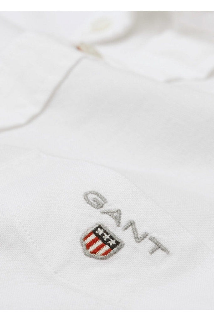 GANT Regular Fit Plain Oxford Shirt - White