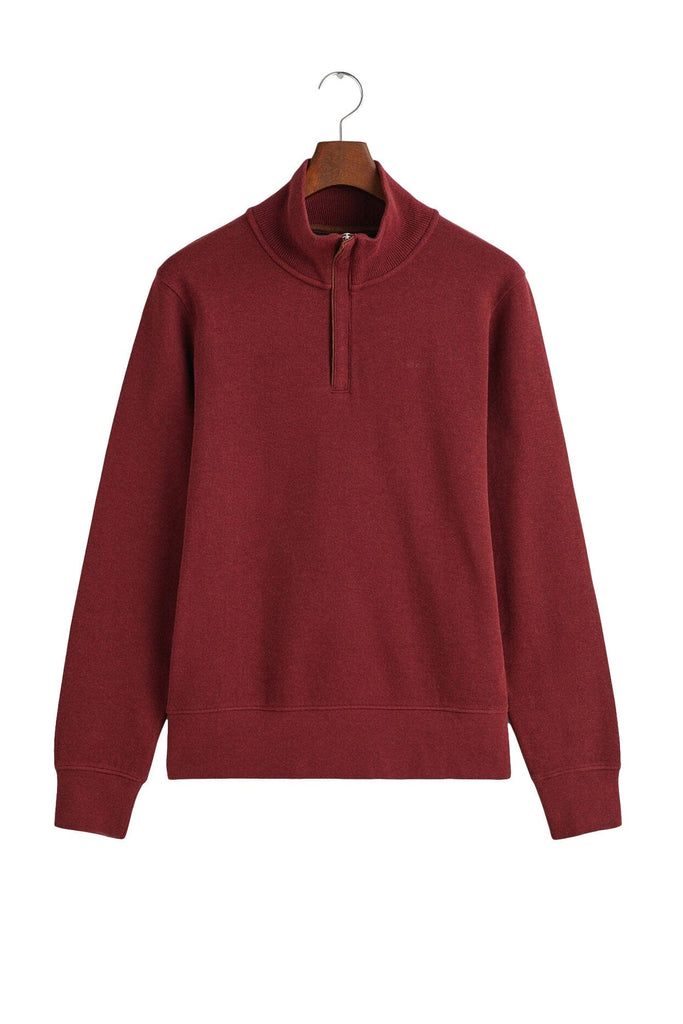 GANT Sacker Rib Half Zip Sweatshirt - Plumped Red