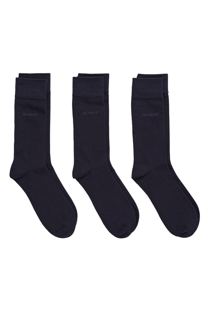 GANT Soft Cotton Socks 3-Pack - Marine