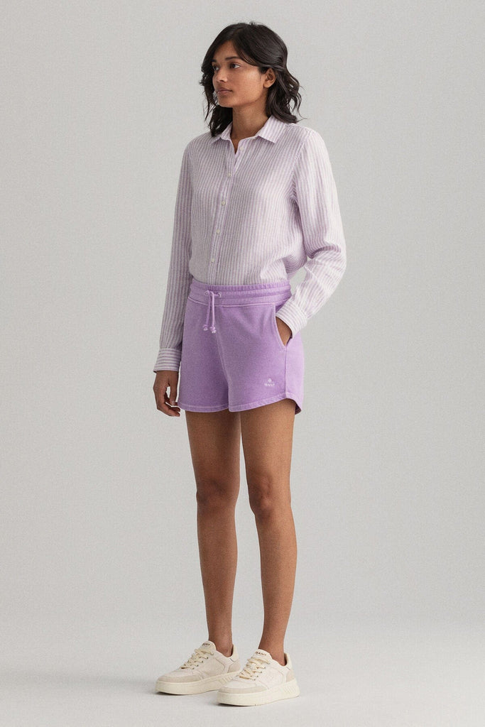 GANT Stripe Linen Shirt - Crocus Purple