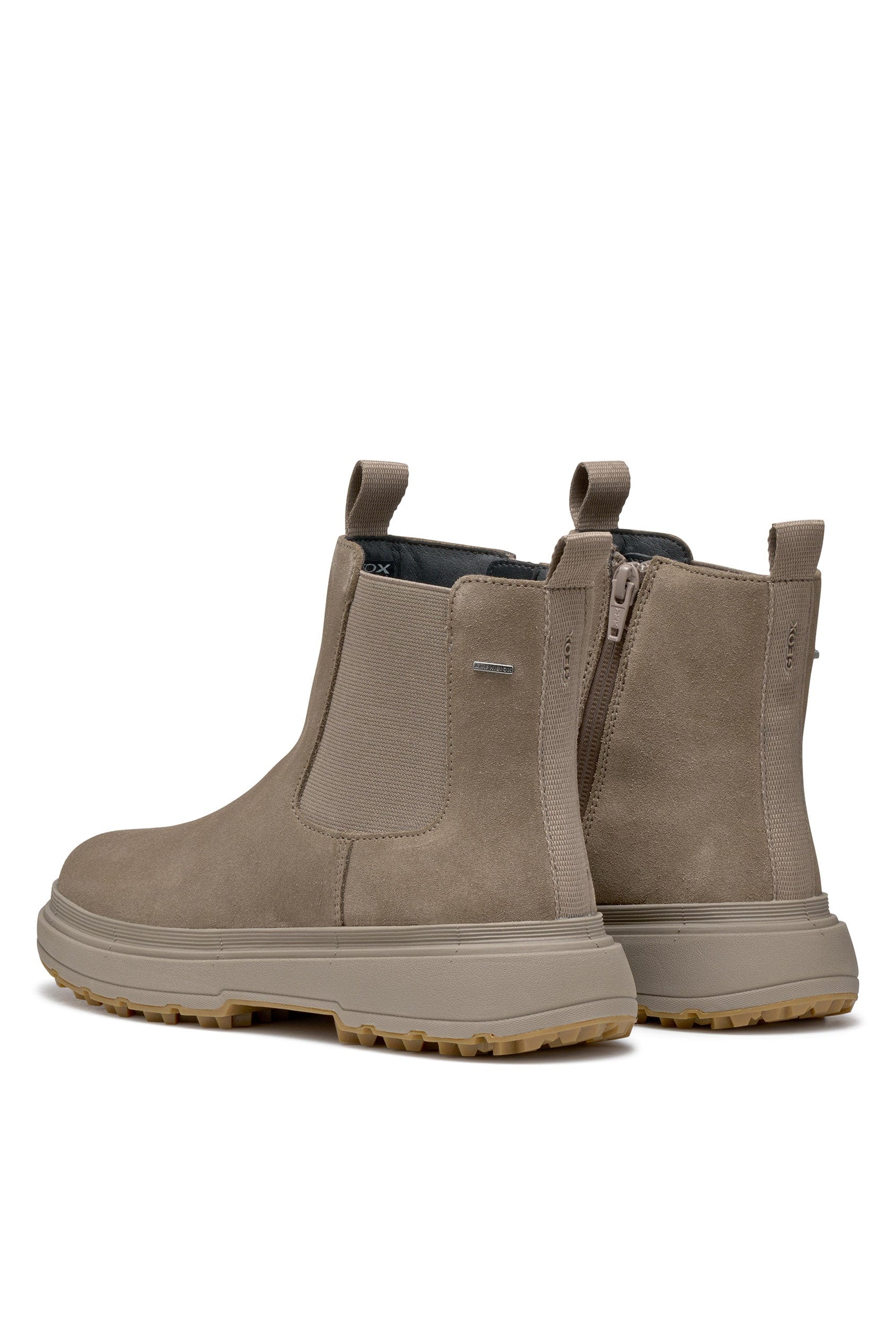 Geox Lamidie Grip ABX Waterproof Suede Ankle Boots - Taupe