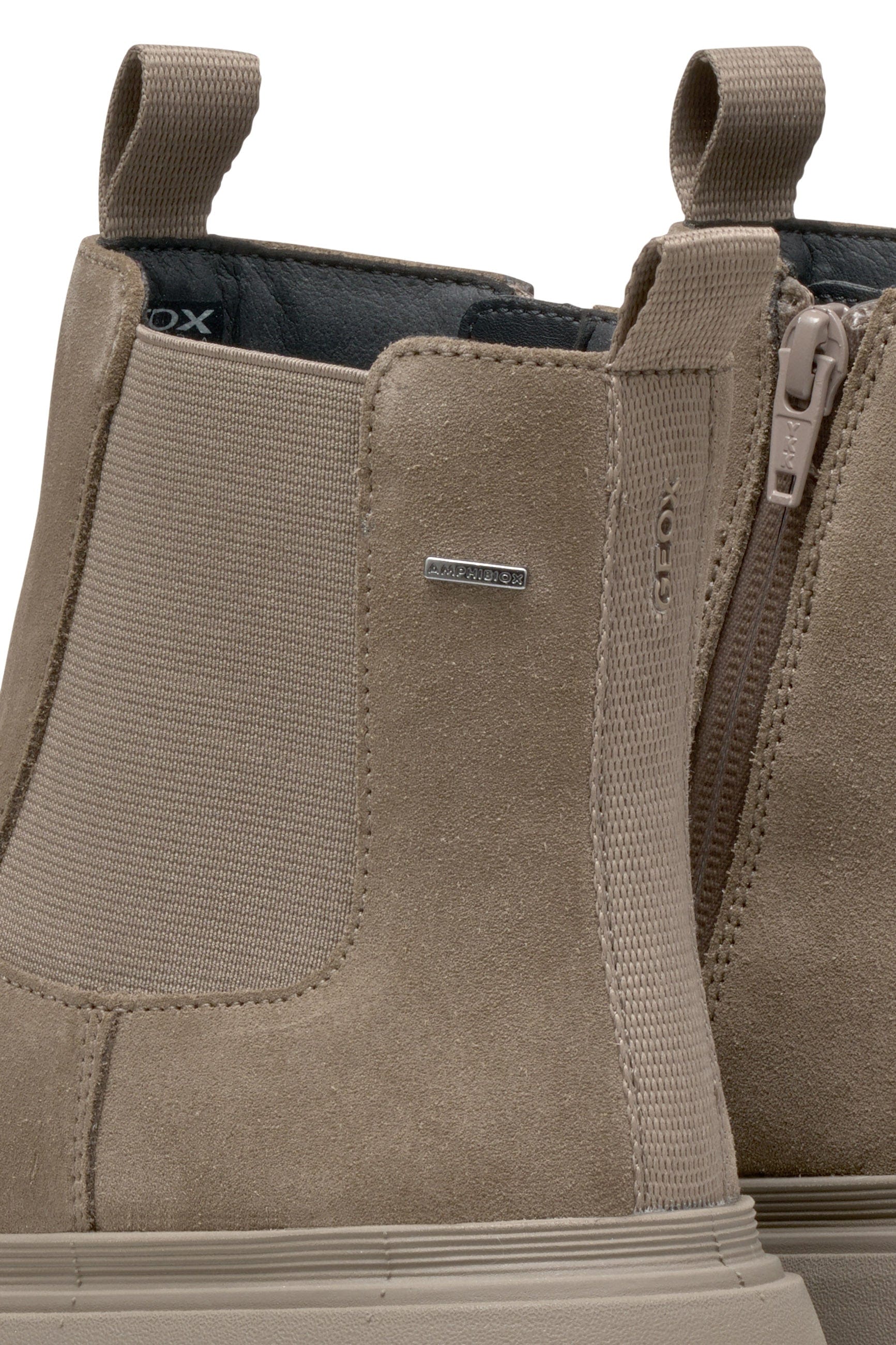 Geox Lamidie Grip ABX Waterproof Suede Ankle Boots - Taupe