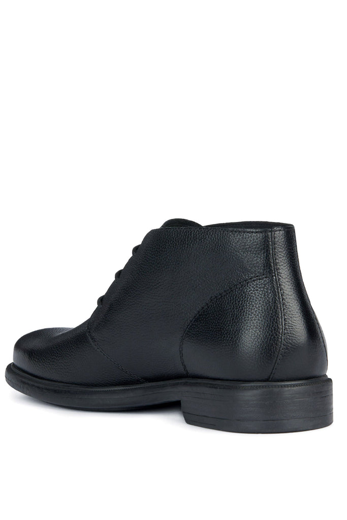 Geox Men's Terence Tumbled Leather Ankle Boots - Black