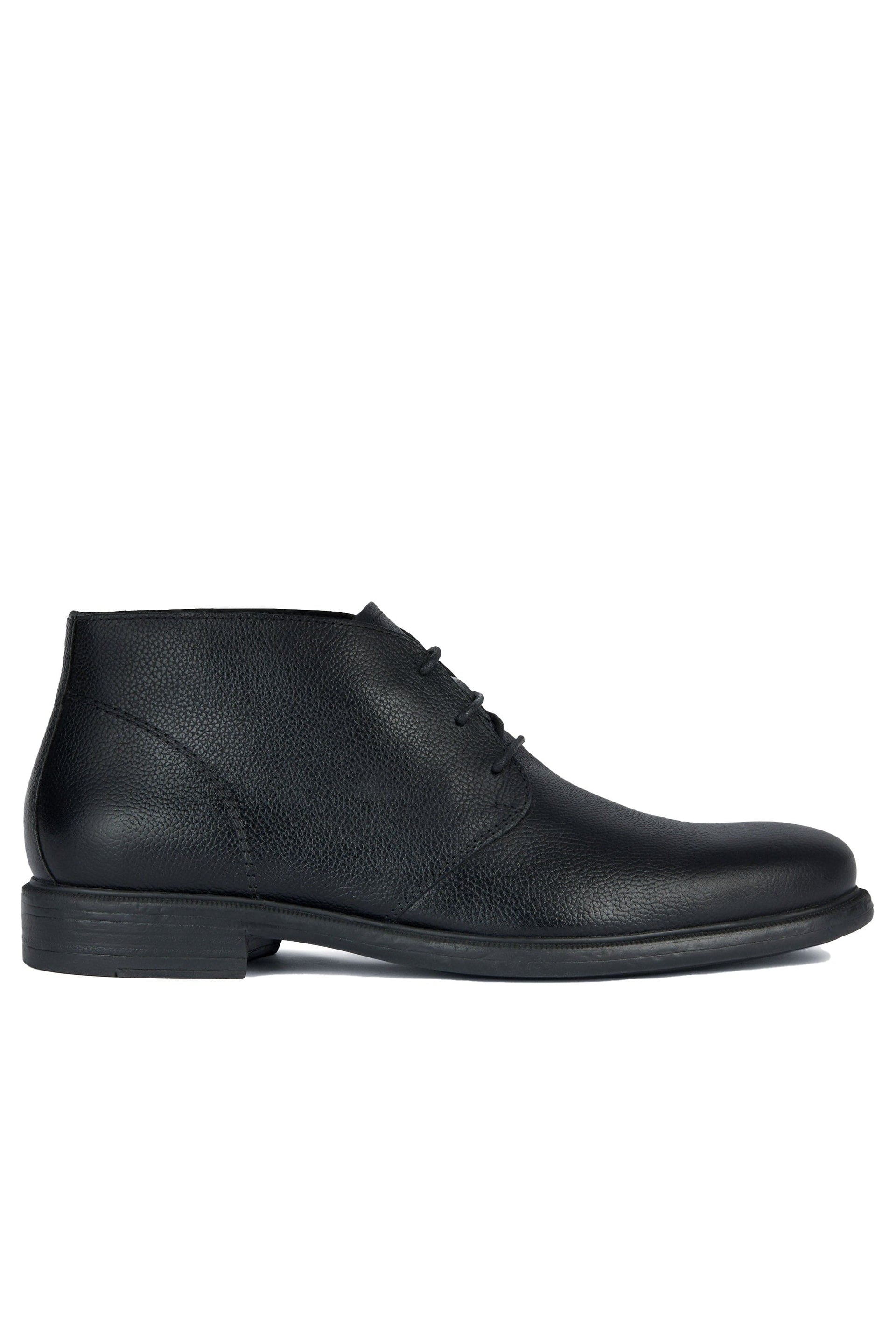 Geox Men's Terence Tumbled Leather Ankle Boots Black – Potters