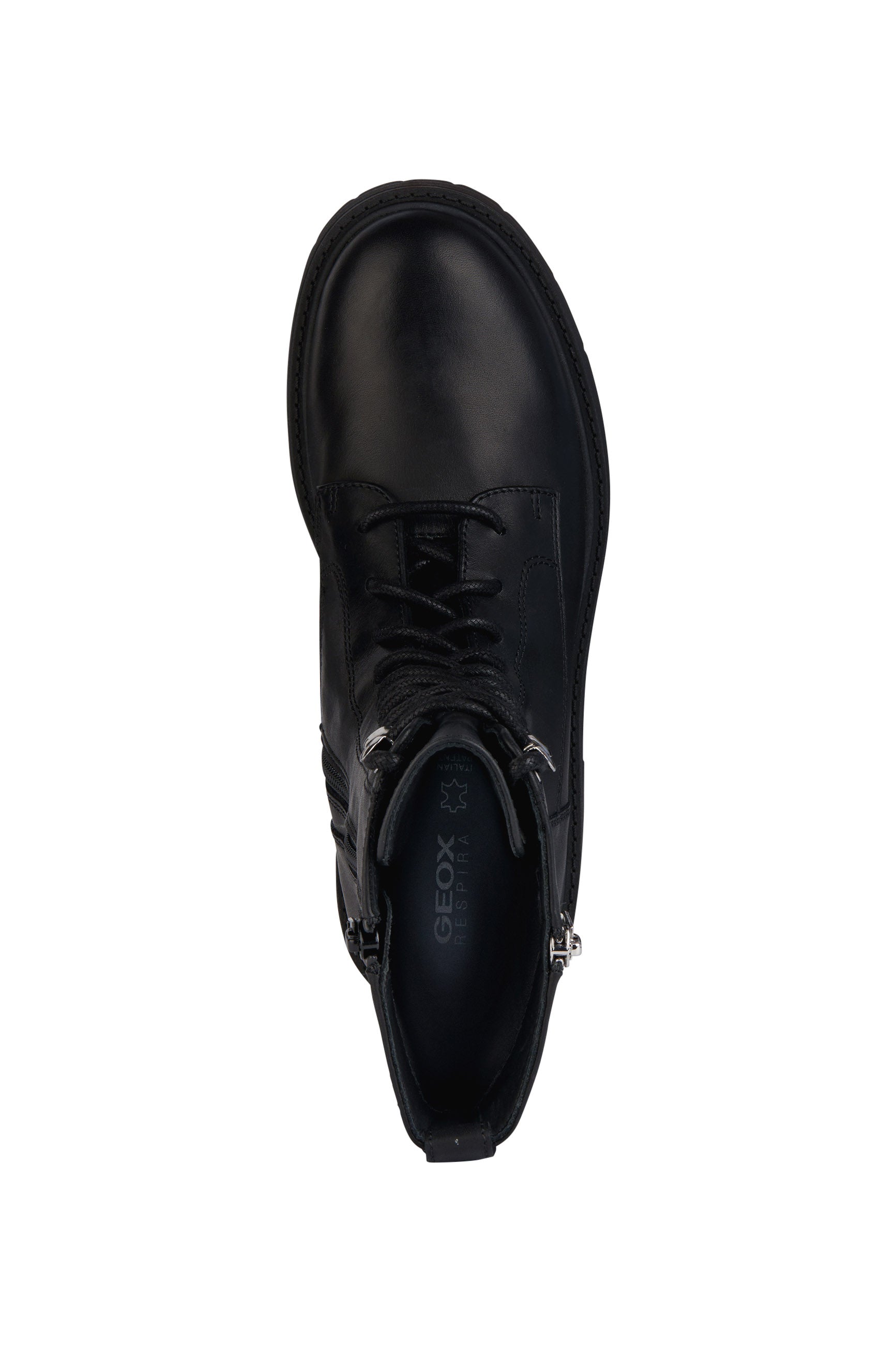 Geox Spherica EC7 Leather Ankle Boot - Black