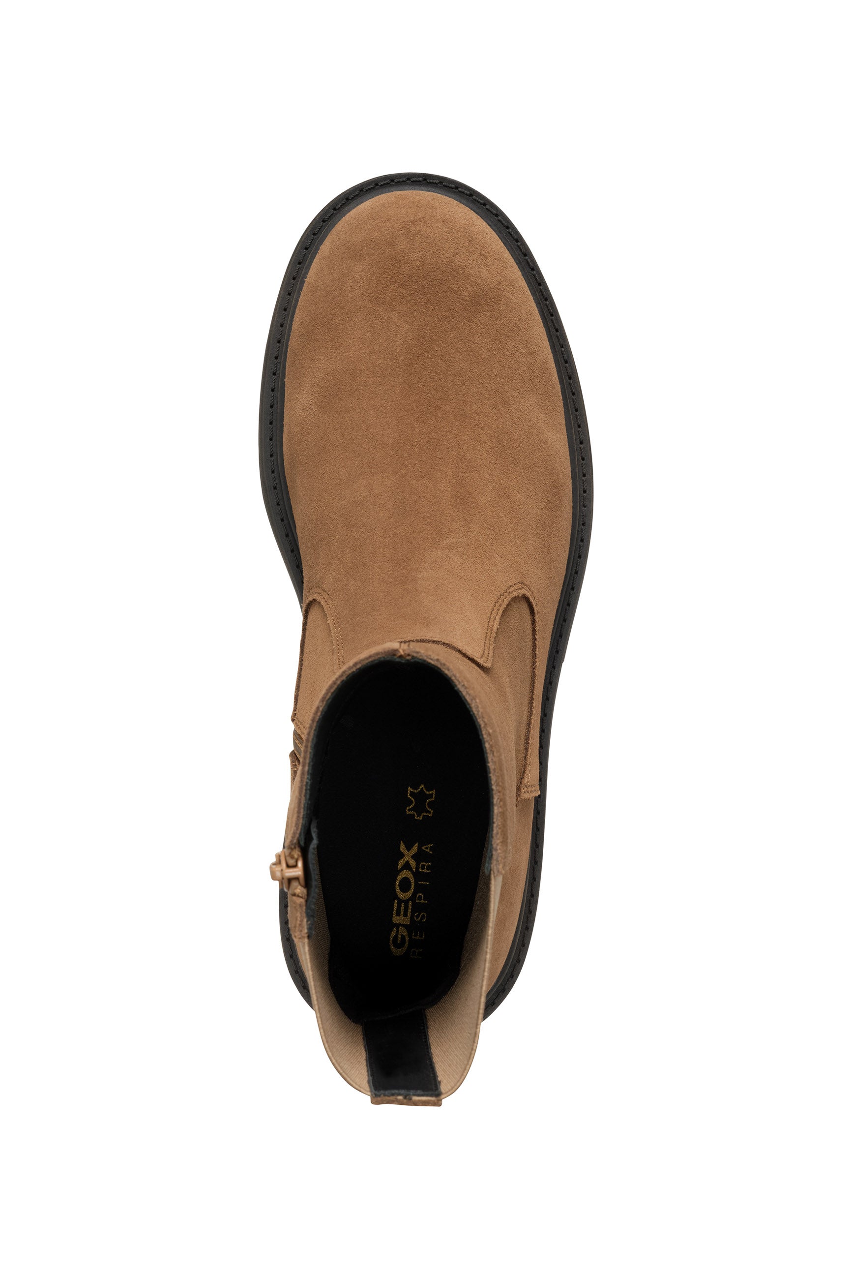 Geox Spherica EC7 Suede Chelsea Boots - Mud