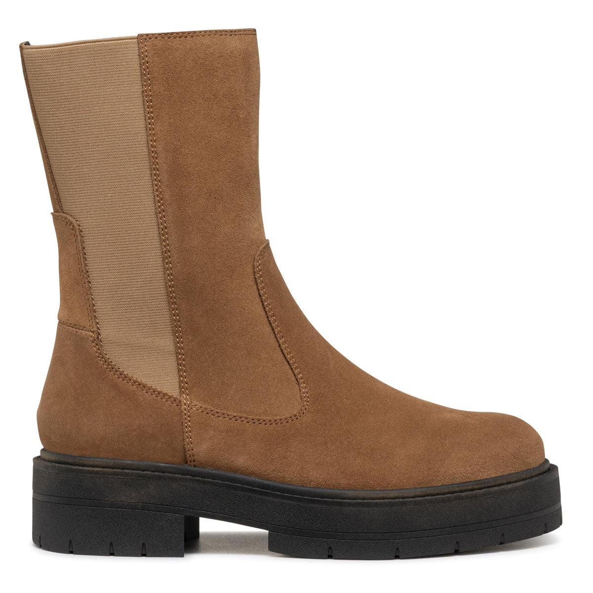 Geox Spherica EC7 Suede Chelsea Boots - Mud – Potters of Buxton