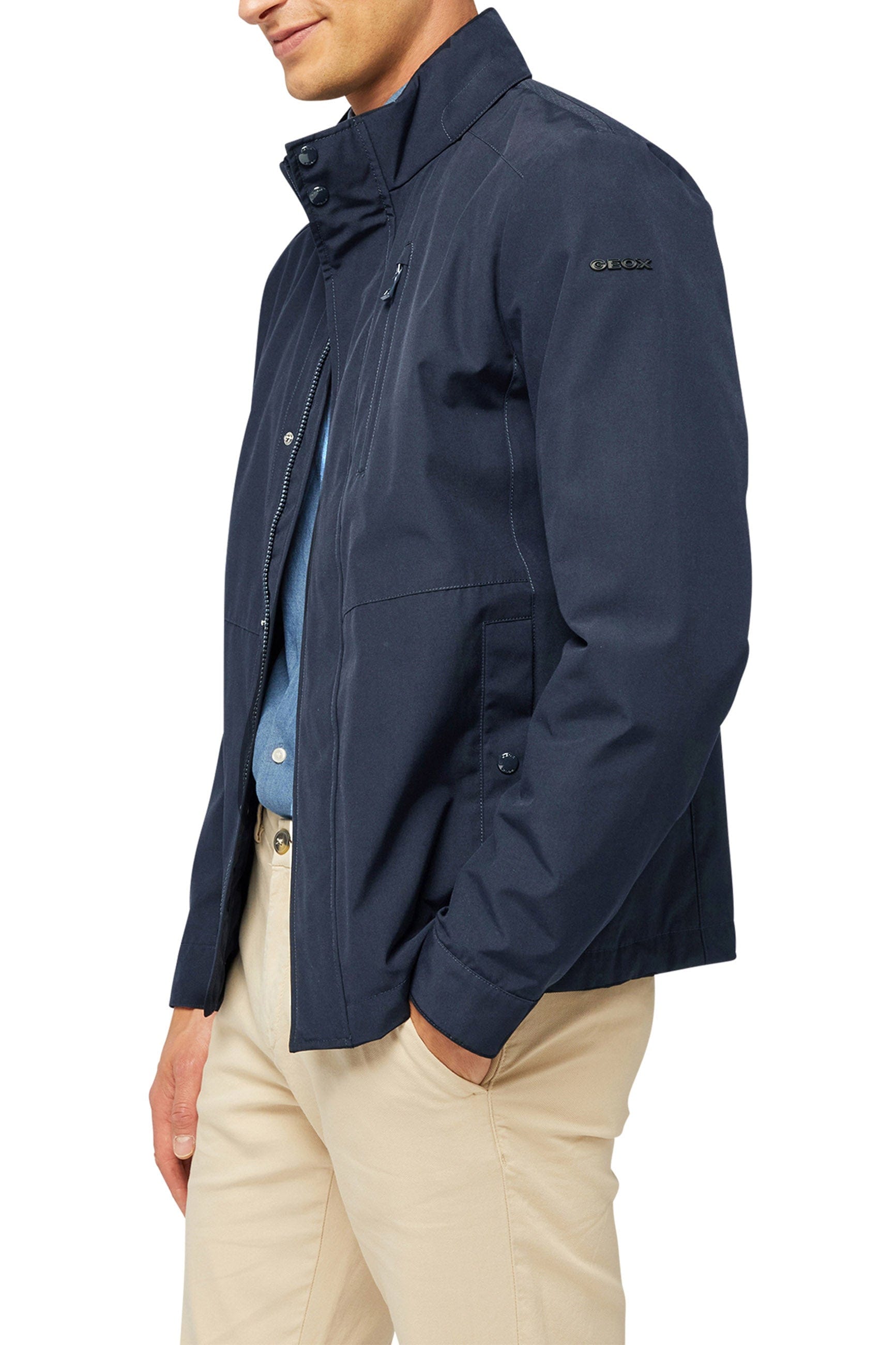 Geox Vincit Cotton Blend Jacket Sky Captain – Potters of Buxton