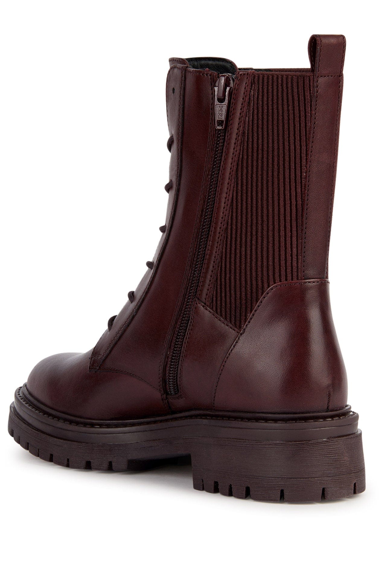 Geox Women's Iridea N Smooth Leather & Elastic Ankle Boots - Wine