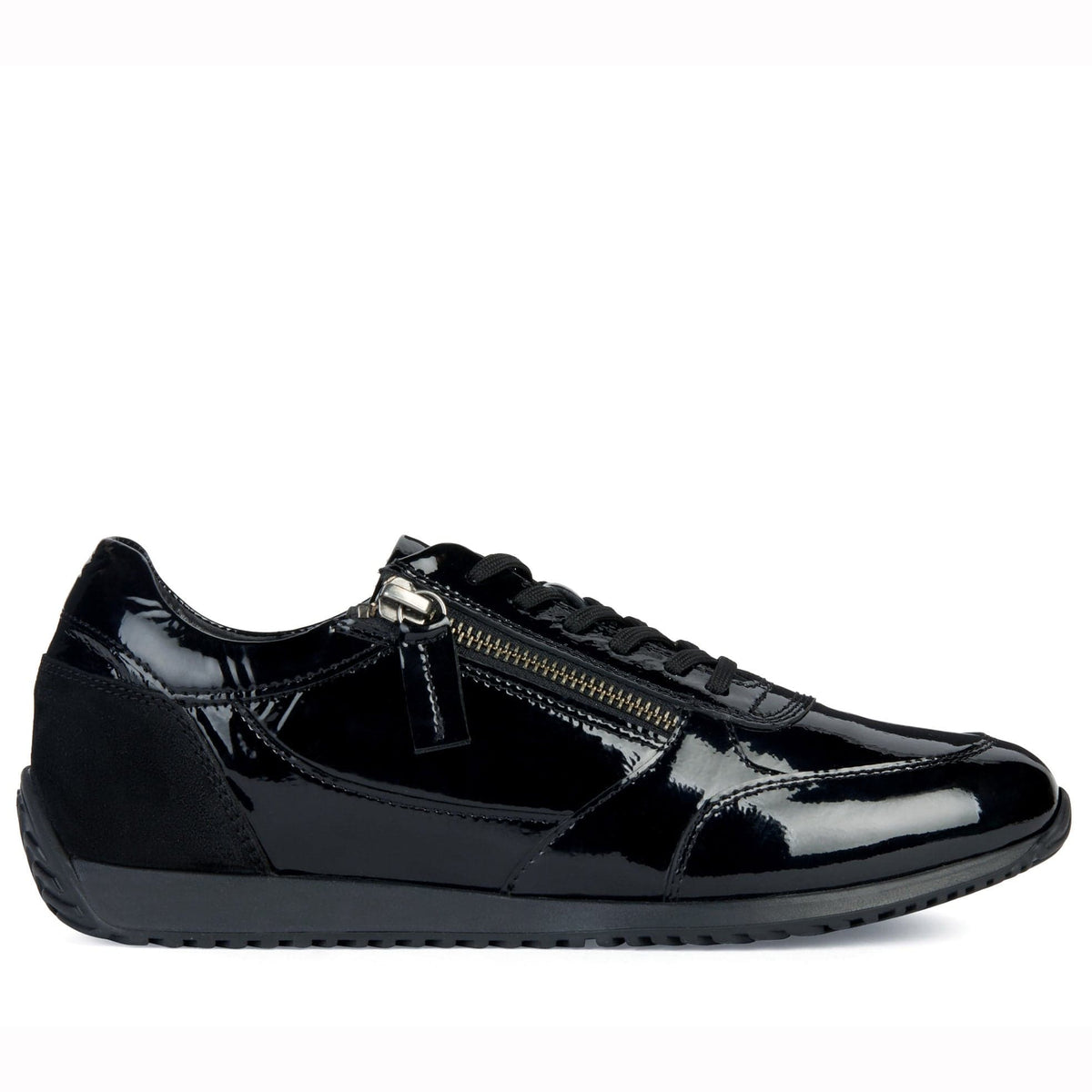 Geox Womens Calithe A Nappa & Suede Trainers - Black – Potters of Buxton