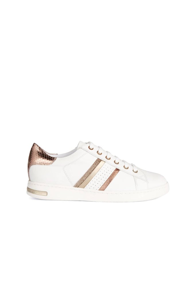 Geox Womens Jaysen Trainers - White/Rose Gold