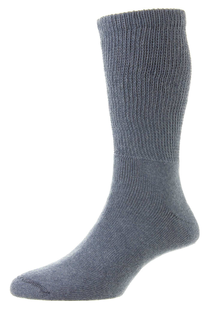 HJ Hall Mens Healthy Feet Diabetic Cotton Rich Socks - Denim HJ1351_DENIM_6-11