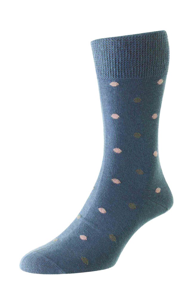 HJ Hall Organic Cotton Comfort Top Socks - Light Blue HJ643_LIGHTBLUE_6-11