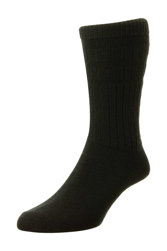 HJ Hall Wool Rich Thermal Softop Socks - Black