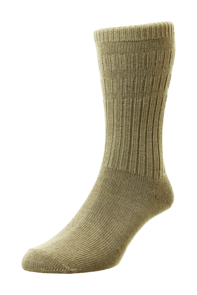 HJ Hall Wool Rich Thermal Softop Socks - Taupe