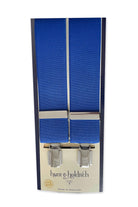 Hunt & Holditch Plain 35mm Clip Braces - Royal Blue 1916_ROYAL_OS