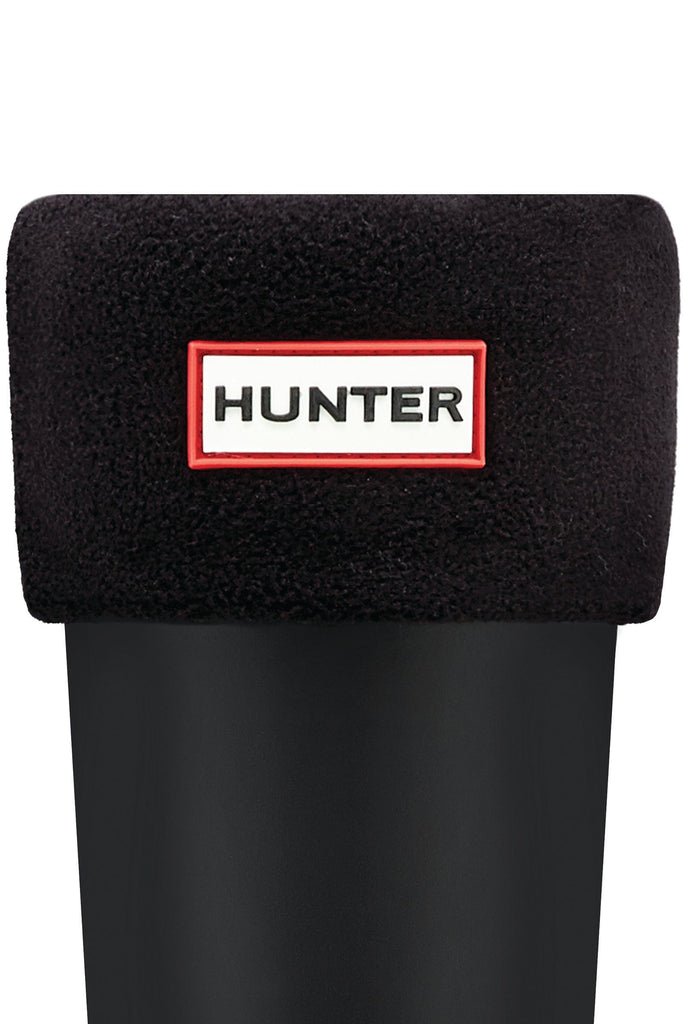 Hunter Recycled Fleece Short Boot Sock - Black