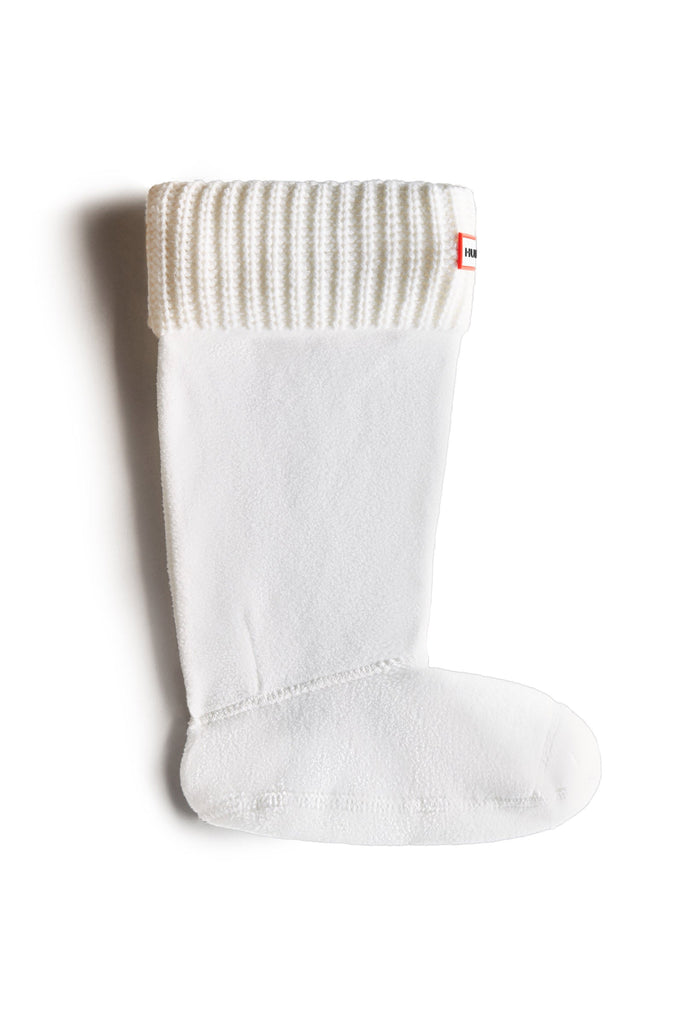 Hunter Recycled Half Cardigan Tall Boot Sock - White