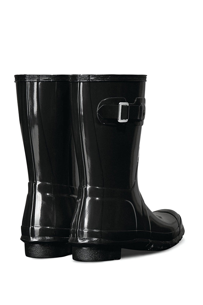 Hunter Womens Original Short Gloss Boot - Black