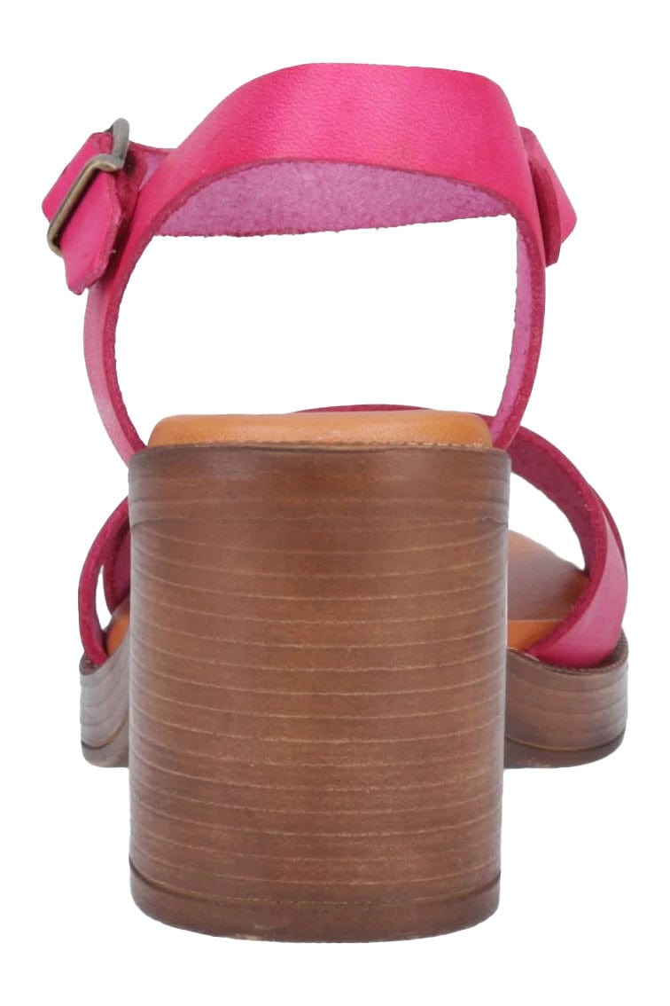 Hush Puppies Georgia Leather Heeled Sandals - Pink