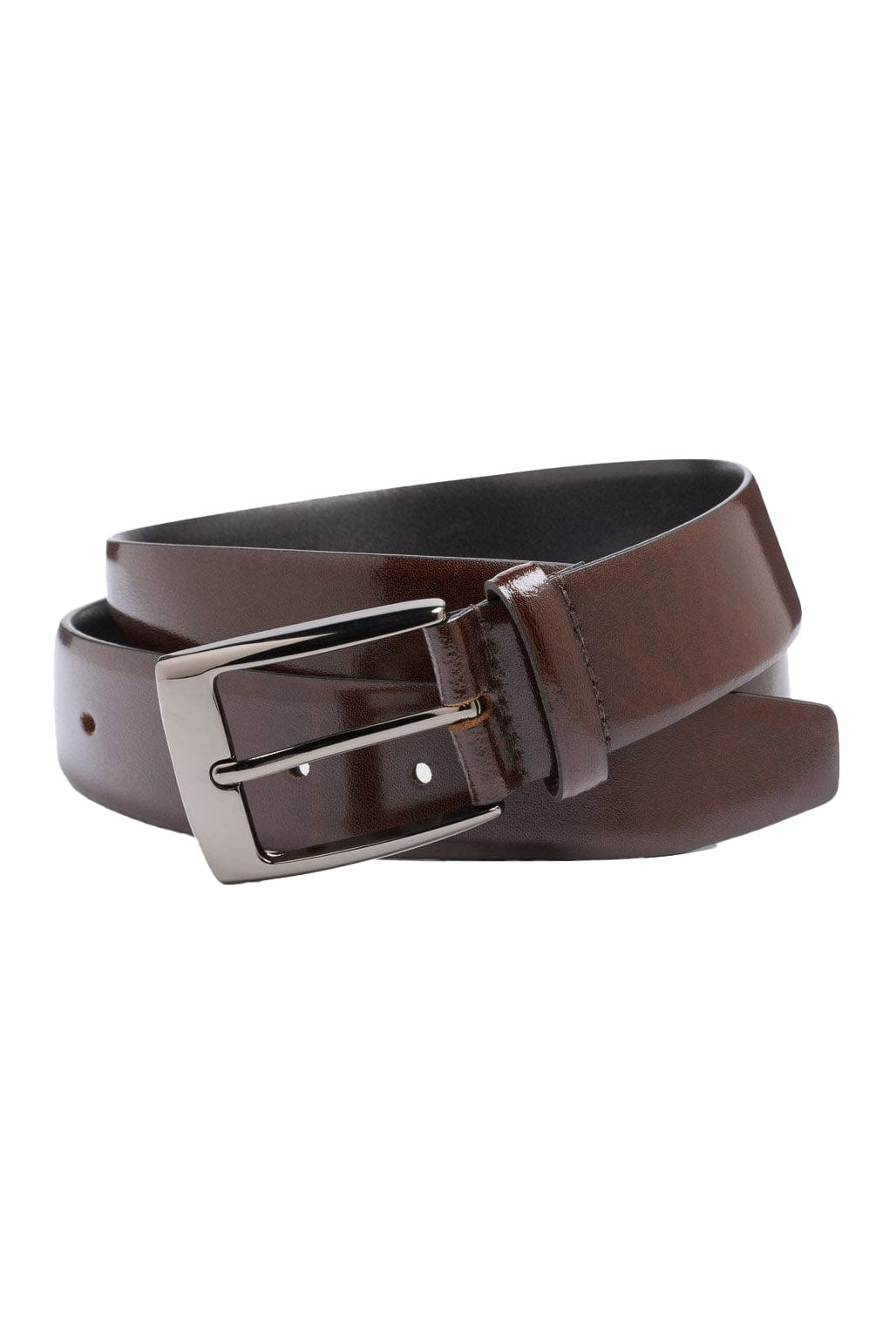 Ibex 35mm Feather Edge Leather Belt - Mid Brown