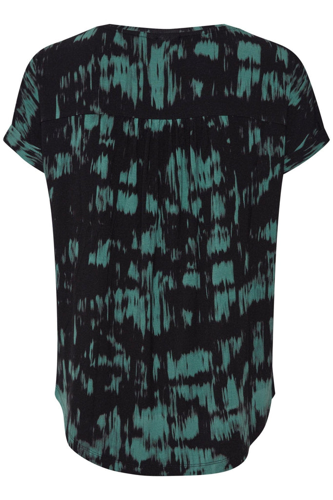 Ichi Helle Short Sleeve T-Shirt - Blue Spruce Shadow