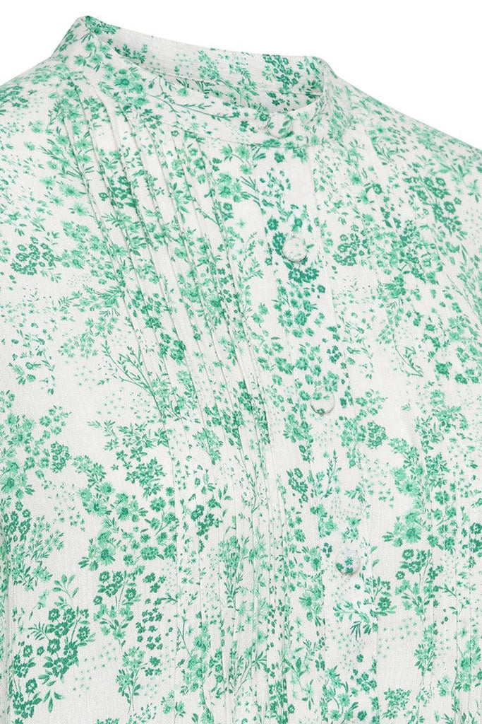 Ichi Marrakech Floral Shirt - Holly Green