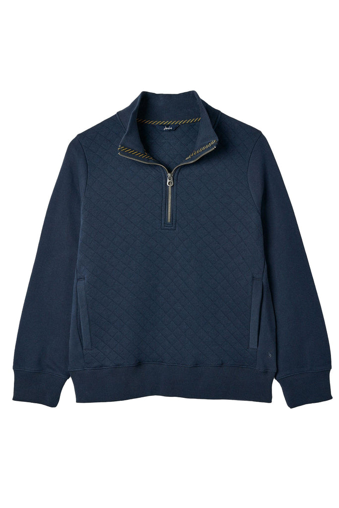 Joules Anisa Quilted Quarter Zip Sweatshirt - French Navy