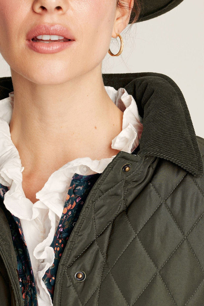 Joules Arlington Cropped Quilted Jacket - Heritage Green