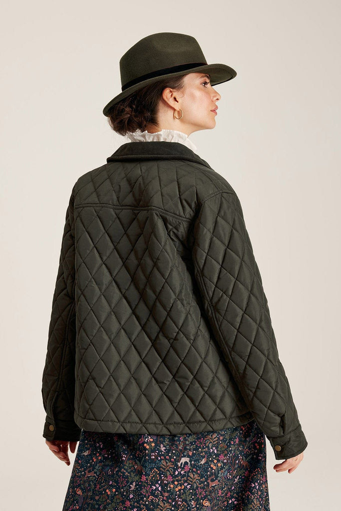 Joules Arlington Cropped Quilted Jacket - Heritage Green