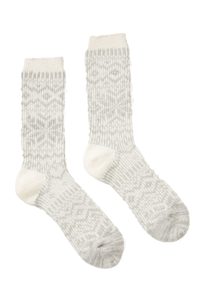 Joules Cosy Fairisle Socks - Grey Marl 223810_GRYMARL_4-8