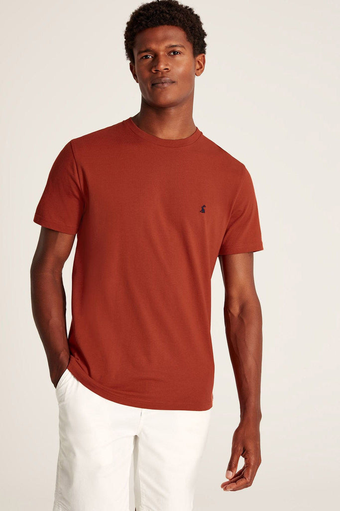 Joules Denton Plain Jersey T-Shirt - Dark Orange