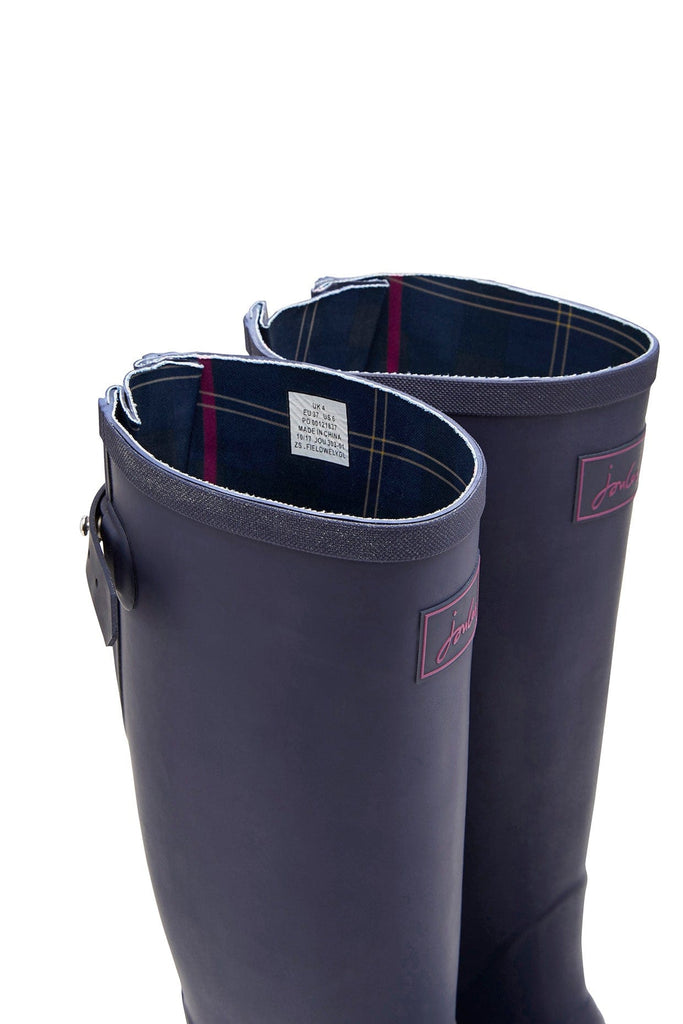 Joules Field Wellies with Adjustable Back Gusset - French Navy
