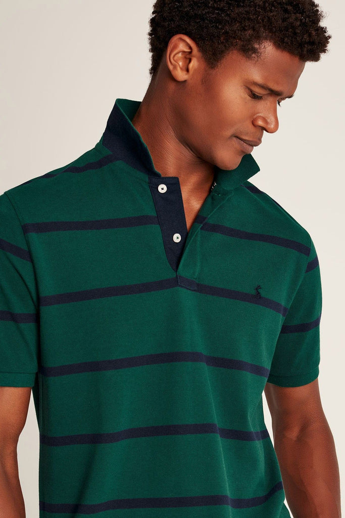 Joules Filbert Classic Fit Polo Shirt - Green Stripe